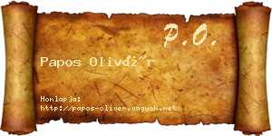 Papos Olivér névjegykártya